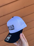 Mom's Club Trucker Hat (White/ Black)