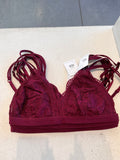 Fantasy Lace Triangle Bralette (Burgundy)