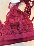 Fantasy Lace Triangle Bralette (Burgundy)