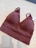 Ribbed Longline Bralette (Mauve)