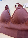 Ribbed Longline Bralette (Mauve)