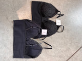 Lace Longline Bralette (Black)