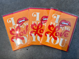 Red Lips Love Valentine Card