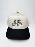 God's Favorite Trucker Hat (Black/ Natural)