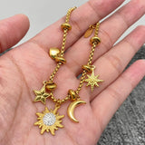 Celestial Charm 18K Golden Bracelet