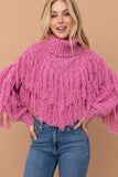 Liana Fringe Turtleneck Sweater