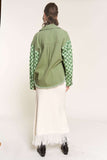 Sage Checker Sleeve Jacket