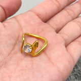 Snake Coiled Zircon 18K Gold Plated Stainless Steel Ring