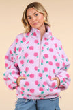 Flower Power Sherpa Pullover